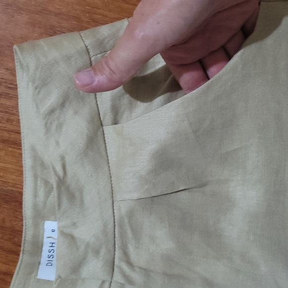 Dissh size 10 100% linen sand coloured harem pant - Picture 8 of 13